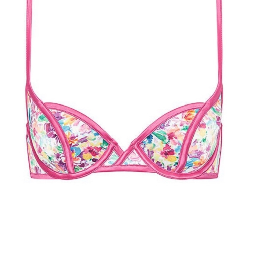 For Love and Lemons Watercolor Floral Bra S